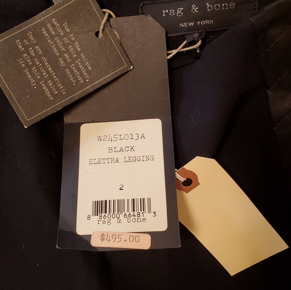 Rag & Bone Black Elettra Leggings - Picture 3 of 3